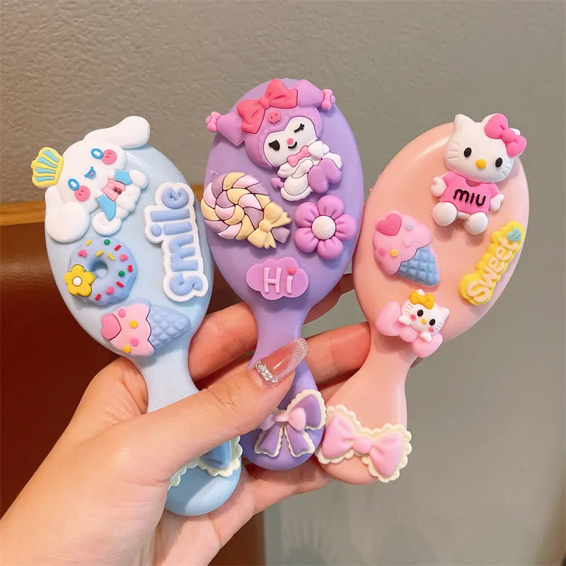 Kids Cushion Hair Brush – Gentle Detangling Paddle Brush for Toddler Girls, Volume Boosting Scalp Massage Brush, Non-Slip Cute Hair Care Comb for Fine Hair